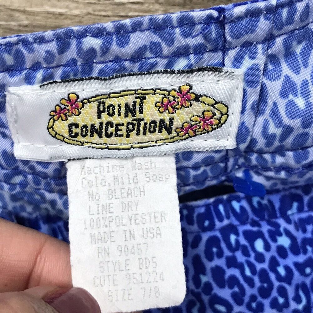 Point Conception Board Shorts ~ Sz 7/8 ~ Blue ~ Mid Rise ~ 3" Inseam - Picture 3 of 4
